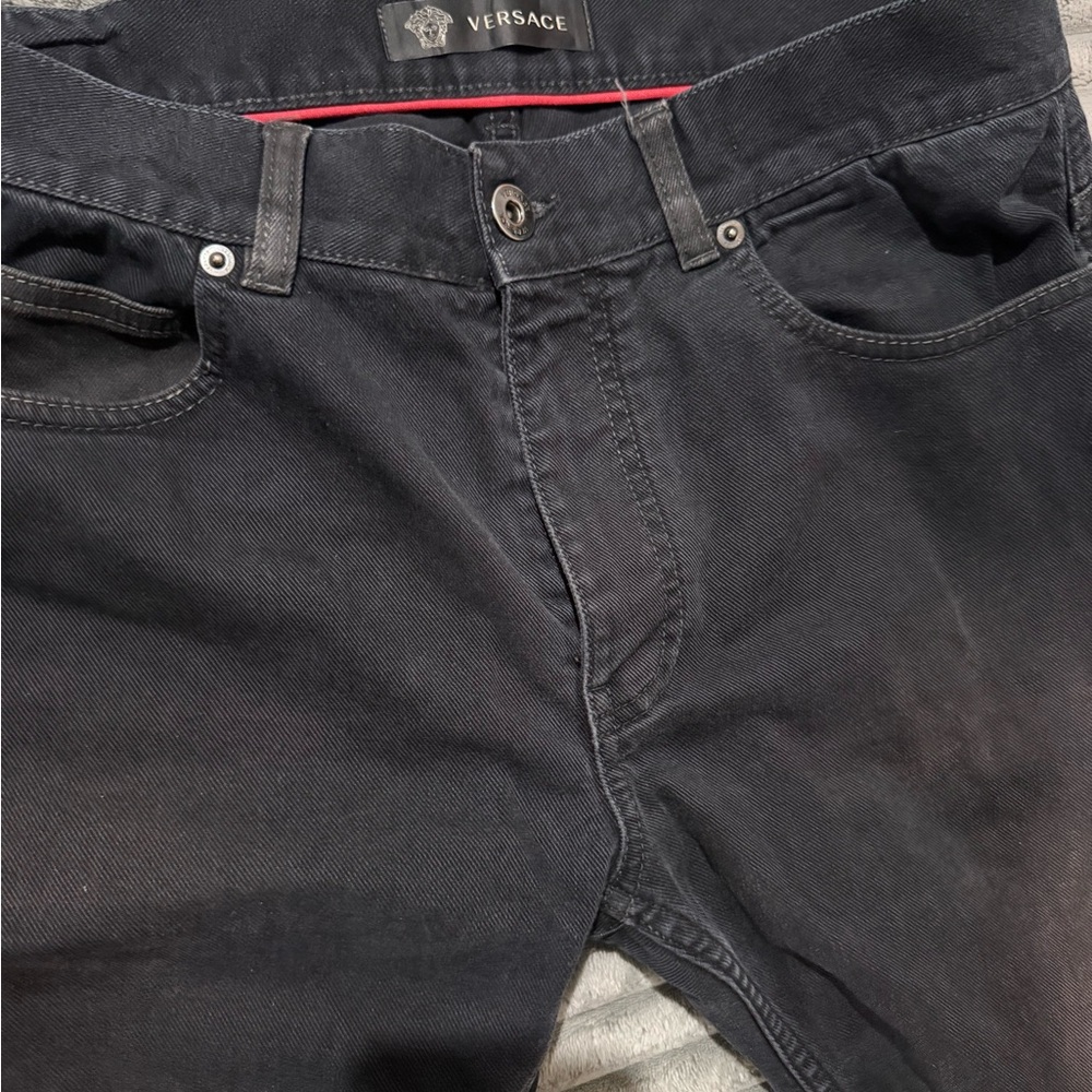 Versace Men's Dark Gray Slim Jeans